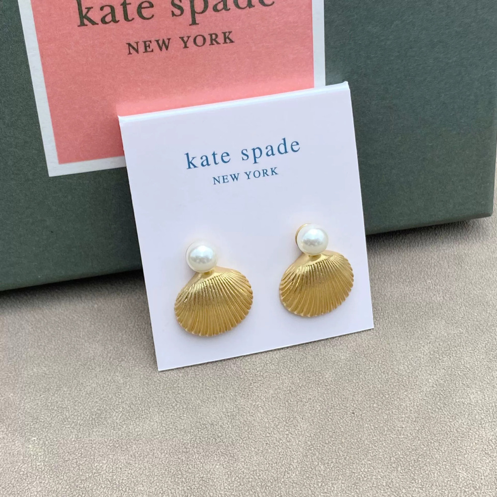 kate spade Summer Shell Shape Silver Stud Earrings